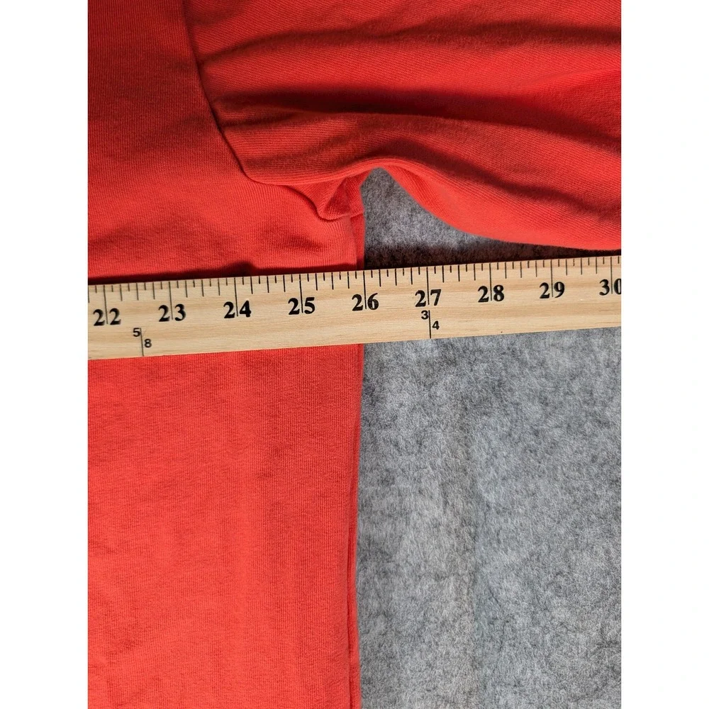 Adidas Basketball Long Sleeve Mock Neck Shirt Orange Boxy Fit Athletic Tee XL
